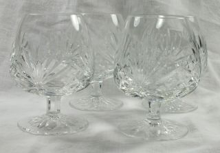 Four Rogaska Lead Crystal Large Brandy Glasses Richmond Pattern W Cut