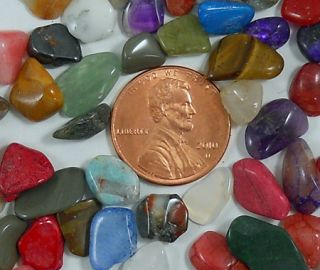 175 Mixed XS Mini Tumbled Stone Size 2 Crystal Healing Gem Reiki Wicca