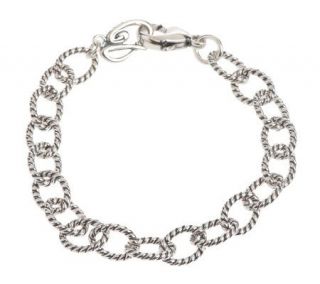 Carolyn Pollack Small Sterling Rope Chain Bracelet   J158797