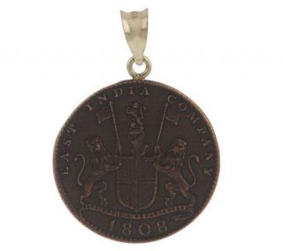 Admiral Gardner Copper Coin Pendant, 18K Gold —