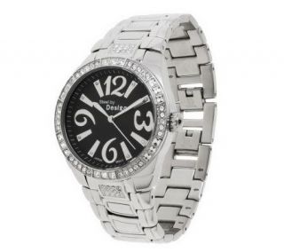 Steel by Design Crystal Dial Panther Link Watch   J300583