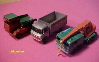 Matchbox Crane Scaffold Dump Trucks 1960s