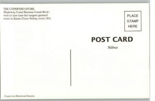 Postcard Cupertino General StoreCalifornia/CA