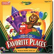 Crayola Magic 3D Kids Software Coloring Game CD PC New