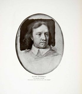 1917 Print Portrait Oliver Cromwell English Military Politician Samuel