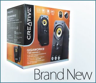 Creative Labs T 20 Series II Computer Speakers New 054651135055