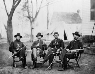 RARE 1864 Picture Union Soldiers Culpeper Virginia Civil War Between
