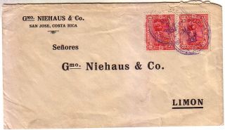 costa rica cover ambulante no1 columbus stamps 1937