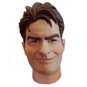 Official Charlie Sheen Halloween Face Mask New Costume
