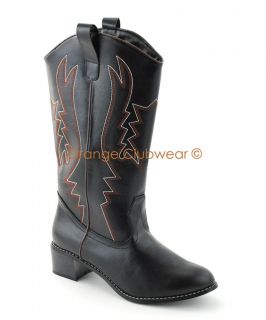 PLEASER Mens Cowboy Western Rodeo Costume Boots Shoes