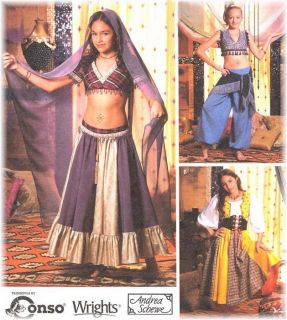 harem girl gypsy costume pattern uncut 7 8 10 12 14