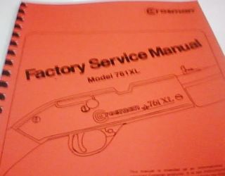 Crosman Model 761XL Rifle Factory Service Gun Manual Repair Crosman