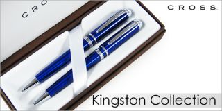 Cross AT0441B 3 Kingston Blue Pen & Pencil Set (BNIB)   One set price