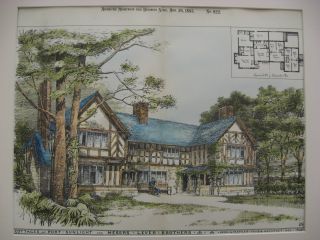 Lever Bros Cottages Port Sunlight UK 1893 Orig Plan