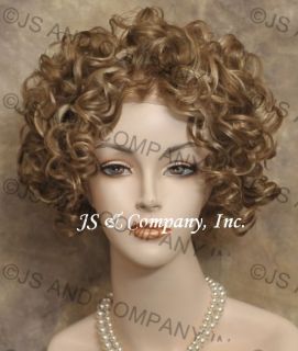 Lace Front Wig Short Curly Blonde Mix Trendy Realistic