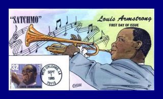 Collins Hand Painted 2982 Z2401 Louis Armstrong Jazz