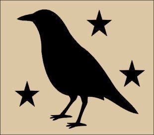 Primitive Shape Stencil Crow and Stars New Bigger Sizes Added Choose