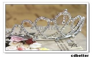  NEW Bling Bling Bridal Wedding Crystal Rhinestone Crown Tiara Headband