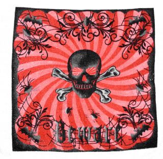 Kitchen Dish Towels w Crochet Tops Skulls Listing 915