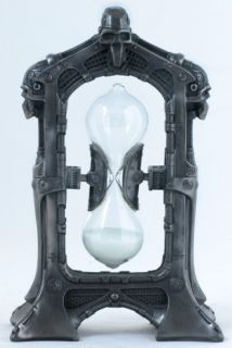 Cyborg Skull Sandtimer Robotic Skeleton Statue Figurine