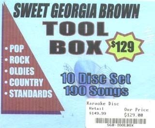 10 TOOL BOX KARAOKE CDGS COUNTRY POP ROCK SONGS MUSIC SGB 4/ CD PLAYER
