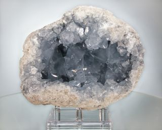 sparkling crystal filled celestite geode click on the pictures to