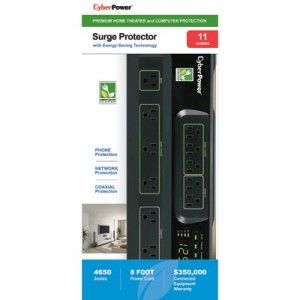 CyberPower Home Theater Computer Surge Protection Enery Saving Outlets
