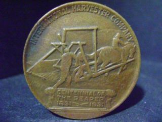 1809 ~1884 Cyrus  Hall McCormick inventor of the reaper bronze medal
