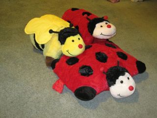 Lot 3 Large Cuddlee Pets Pillow 2 Lady Bugs Bee 18