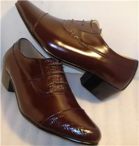 italo men s shoes brown cuban heel us size 10 w