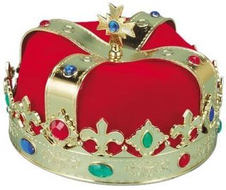 Adult Red Crown King Hat Halloween Costume Accessory