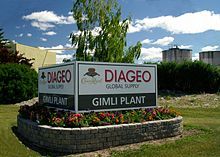 Diageo global Crown Royal supply plant, Gimli, Manitoba, Canada