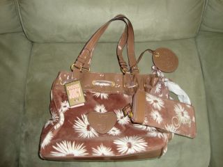 Juicy Couture Day Dreamer Daisy Bow Handbag and Wallet Puddle Brown