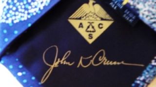 ACS John Crum American Chemical Society Necktie Blues 100 Silk Mens