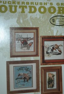 Puckerbrushs Great Outdoors Cross Stitch Hunt Fishing Pheasant Duck