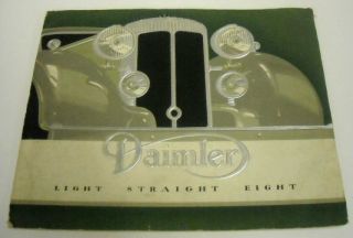 Daimler 1935 Straight 8 Sales Brochure
