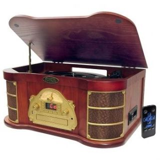  Turntable with AM/FM Radio CD/Cassette & USB Recording Player