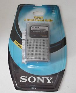 New Sony FM/AM 2 Band Portable Pocket Radio   ICF S10MK2 (Silver)