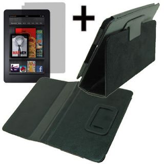  Video Stand Dock Leather Case Pouch for  Kindle Fire LCD Guard