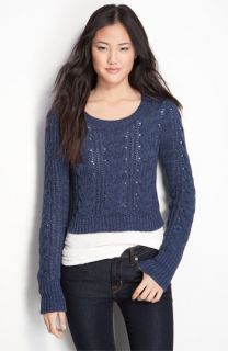 Free People Cabletown Cropped Pullover Sweater