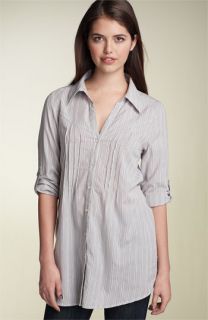 Frenchi® Roll Sleeve Button Down Shirt (Juniors)