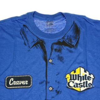 White Castle Craver What You Crave Blue Employee Uniform T Shirt
