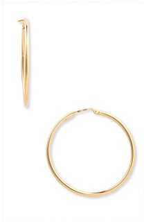 Charles Garnier 18 Karat Gold 40mm Hoop Earrings