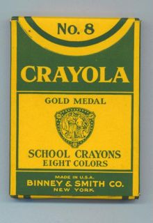 Vintage 1940s 8ct Crayola Crayons Pristine Condition