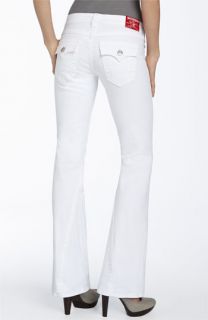 True Religion Brand Jeans Joey Flare Leg Stretch Jeans (Body Rinse White Wash) (Petite)