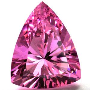  Pink Trillion Simulated Diamond Lab Russia Loose Gemstone