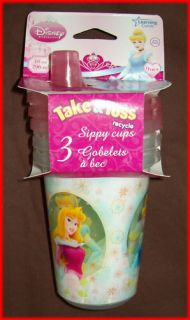 Disney Princess Sippy Cups Lids wth Spout Cup Baby BPA Free New