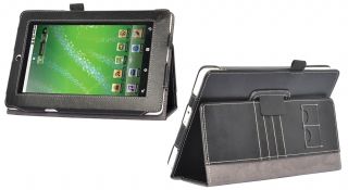 ) Slimbook Leather Case for the Creative ZiiO 7 Inch Tablet Black NEW