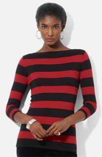 Lauren Ralph Lauren Bateau Neck Stripe Sweater