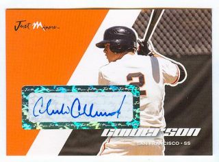 2008 Charlie Culberson Just Minors Rookie Auto Autograph Giants
